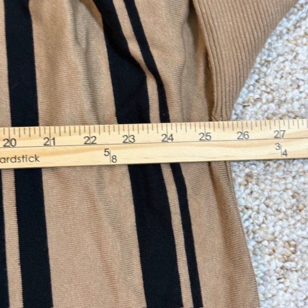 Carol Rose Women’s Sweater Tan Black Cowl Neck Long Sleeve Size XL‎ - Picture 6 of 8